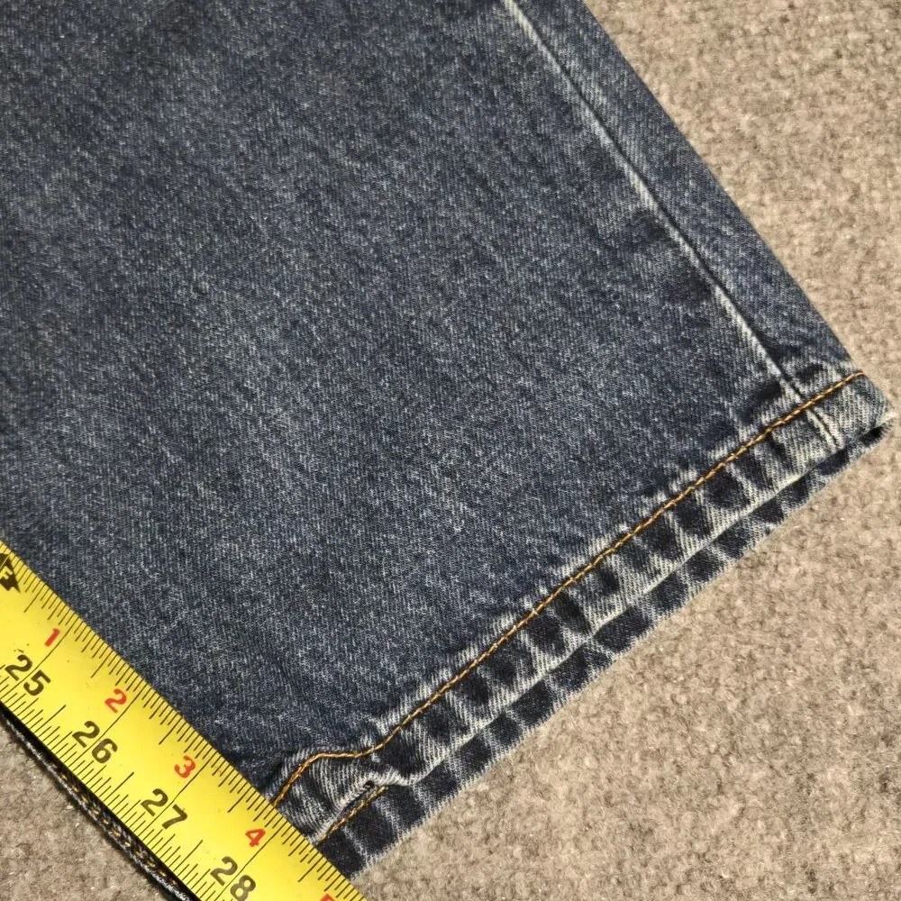 Levis Denim Jeans 550 Mens Size 42x29 Blue Dark Wash Slight Taper EUC Casual